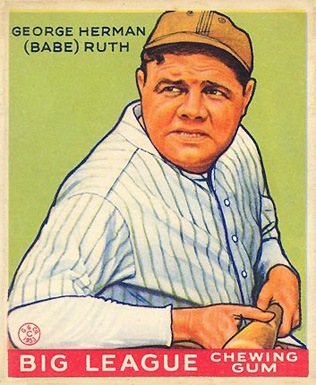 1933-goudey-181-babe-ruth-baseball-card 1933 Goudey #181 Babe Ruth baseball card