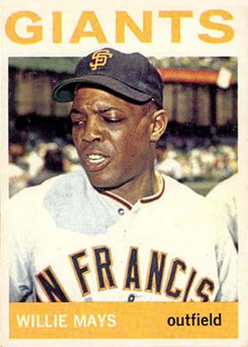 1964-topps-150-willie-mays-baseball-card 1964 Topps #150 Willie Mays baseball card