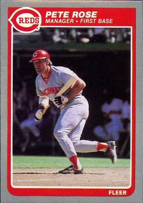 1985-fleer-550-pete-rose-baseball-card 1985 Fleer #550 Pete Rose baseball card