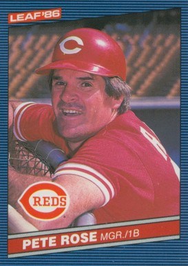 1986-leaf-53-pete-rose-baseball-card 1986 Leaf #53 Pete Rose baseball card
