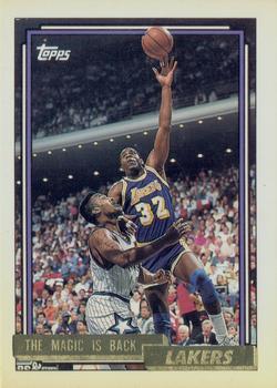 1992 Topps #54 Magic Johnson Basketball Card 1992 Topps #54 Magic Johnson Basketball Card