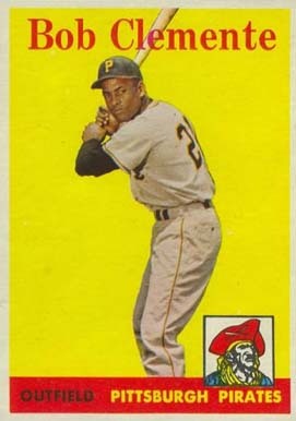 1958 Topps #52 Roberto Clemente Baseball Card (Yellow Team Name) 1958 Topps #52 Roberto Clemente Baseball Card (Yellow Team Name)