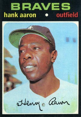 1971 Topps #400 Hank Aaron Baseball Card 1971 Topps #400 Hank Aaron Baseball Card