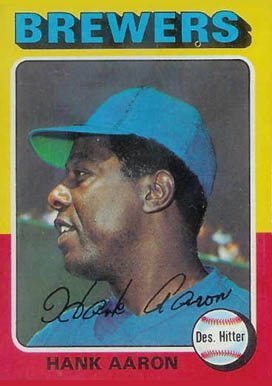 1975 Topps #660 Hank Aaron Baseball Card 1975 Topps #660 Hank Aaron Baseball Card
