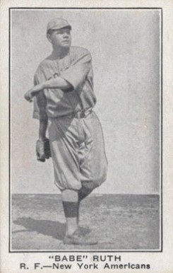 1921 American Caramel #94 Babe Ruth Baseball Card Name Shown As Babe Variation 1921 American Caramel #94 Babe Ruth Baseball Card Name Shown As Babe Variation