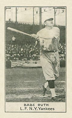 1921 National Caramel #89 Babe Ruth Baseball Card