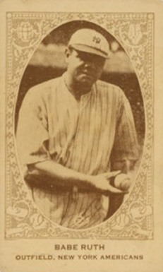 1922 E120 American Caramel Babe Ruth Baseball Card 1922 E120 American Caramel Babe Ruth Baseball Card