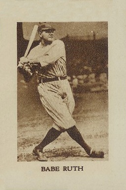 1929 Star Player Candy #21 Babe Ruth Baseball Card 1929 Star Player Candy #21 Babe Ruth Baseball Card
