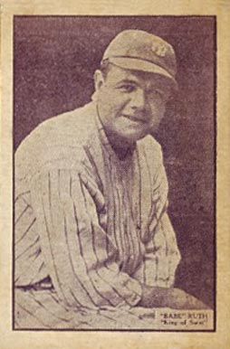 1933 Uncle Jacks Candy #24 Babe Ruth Baseball Card 1933 Uncle Jacks Candy #24 Babe Ruth Baseball Card