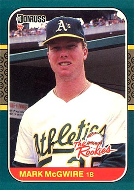 1987 Donruss Rookies #1 Mark McGwire Card 1987 Donruss Rookies #1 Mark McGwire Card