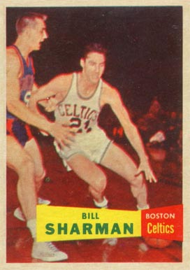 1957 Topps #5 Bill Sharman Rookie Card 1957 Topps #5 Bill Sharman Rookie Card
