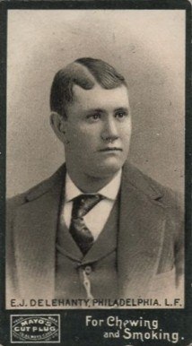 1895 Mayo's Cut Plug Ed Delahanty Baseball Card 1895 Mayo's Cut Plug Ed Delahanty Baseball Card
