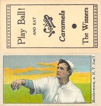 1909 Nadja Caramel Christy Mathewson Baseball Card 1909 Nadja Caramel Christy Mathewson Baseball Card