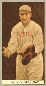 1912 T207 Brown Background Irving Lewis Baseball Card No Emblem On Sleeve 1912 T207 Brown Background Irving Lewis Baseball Card No Emblem On Sleeve
