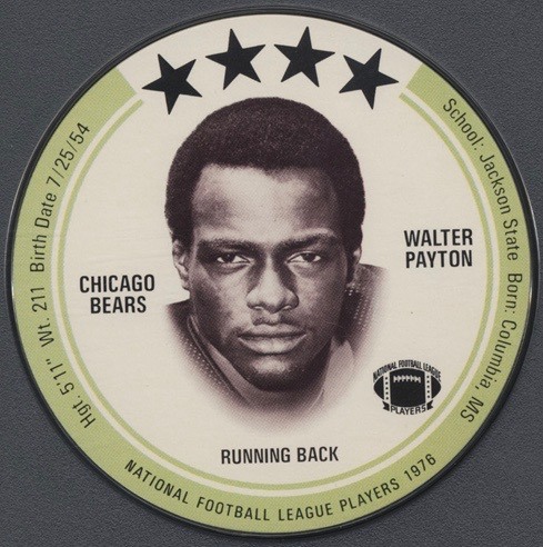 1976 Saga Discs Walter Payton Card 1976 Saga Discs Walter Payton Card