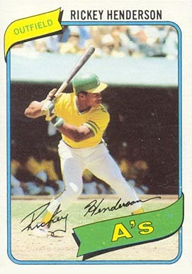 1980 Topps #482 Rickey Henderson Rookie Card 1980 Topps #482 Rickey Henderson Rookie Card