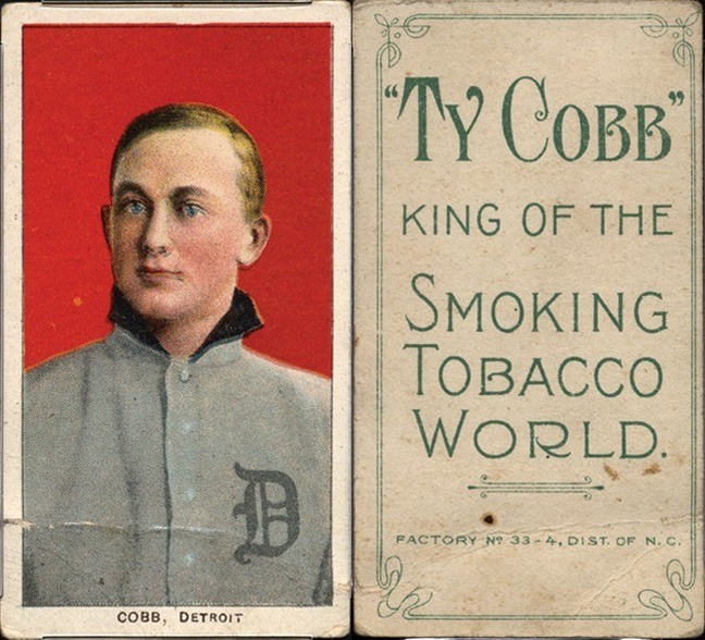1909-11-t206-ty-cobb-baseball-card-ty-cobb-back 1909-11 T206 Ty Cobb baseball card Ty Cobb back