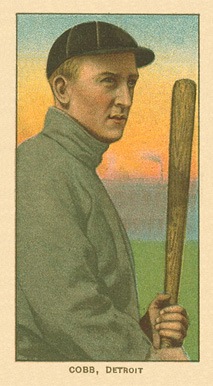 1909-11-t206-white-border-ty-cobb-bat-off-shoulder-baseball-card 1909-11 T206 White Border Ty Cobb (Bat Off Shoulder) baseball card