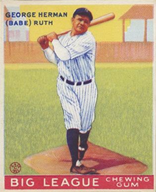 babe ruth jersey card