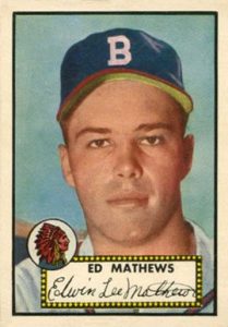 1952 Topps #407 Eddie Mathews Rookie Card