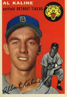 1954-topps-201-al-kaline-rookie-card 1954 Topps #201 Al Kaline baseball card