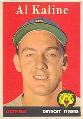 1958 Topps #70 Al Kaline baseball card white name