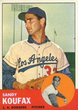 1963 Topps #210 Sandy Koufax baseball card