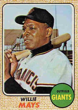 1968-topps-50-willie-mays-baseball-card 1968 Topps #50 Willie Mays baseball card