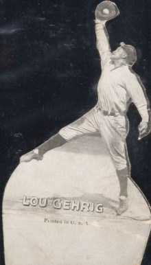 1926 Kut Outs Lou Gehrig baseball card