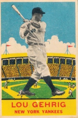 1933 Delong #7 Lou Gehrig baseball card