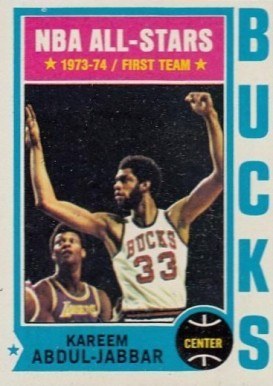 1974 Topps #1 Kareem Abdul-Jabbar basketball card