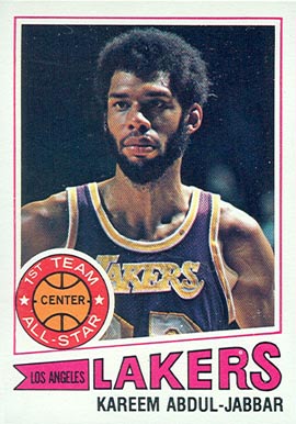 1977 Topps #1 Kareem Abdul-Jabbar basketball card