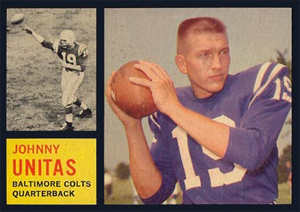 1962 Topps #1 Johnny Unitas football card