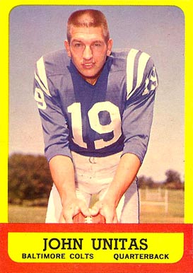 1963-topps-1-johnny-unitas-football-card 1963 Topps #1 Johnny Unitas football card