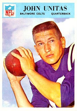 1966-philadelphia-24-johnny-unitas-football-card 1966 Philadelphia #24 Johnny Unitas football card