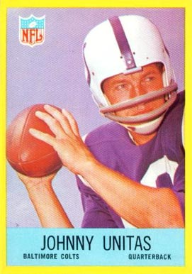 1967-philadelphia-23-johnny-unitas-football-card 1967 Philadelphia #23 Johnny Unitas football card