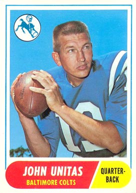 1968-topps-100-johnny-unitas-football-card 1968 Topps #100 Johnny Unitas football card
