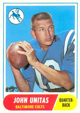 1968 Topps #100 Johnny Unitas football card