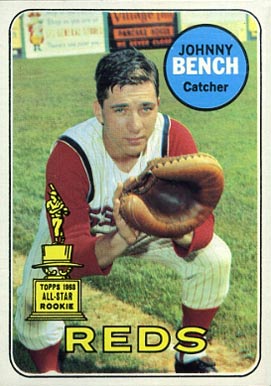 1969 Topps #95 All-Star Rookie Johnny Bench baseball card
