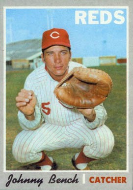 Distressed Reprint Johnny Bench 1969 Topps #95 Rookie Card