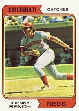 1974 Topps #10 Johnny Bench baseball card