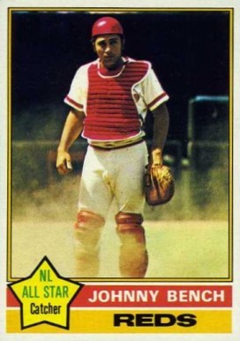 1976-topps-300-johnny-bench-baseball-card 1976 Topps #300 Johnny Bench baseball card