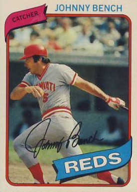 1980-topps-100-johnny-bench-baseball-card 1980 Topps #100 Johnny Bench baseball card