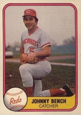 1981-fleer-196-johnny-bench-baseball-card 1981 Fleer #196 Johnny Bench baseball card