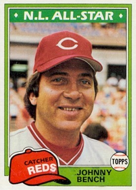 1981 Topps #600 Johnny Bench baseball card