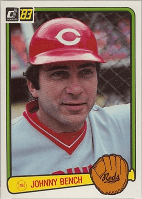 1983 Donruss #500 Johnny Bench baseball card