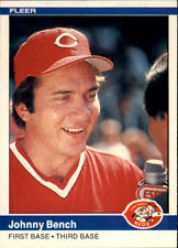 1984-fleer-462-johnny-bench-baseball-card 1984 Fleer #462 Johnny Bench baseball card