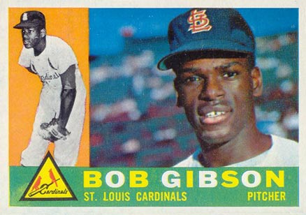 1963 Fleer Bob Gibson St Louis Cardinals Baseball Card #61