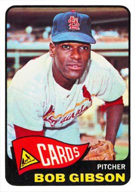 1965 Topps #320 Bob Gibson Baseball Card 1965 Topps #320 Bob Gibson Baseball Card