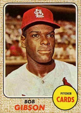 1968 Topps #100 Bob Gibson Baseball Card